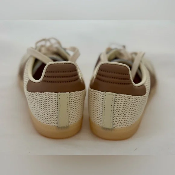 Adidas Samba OG Crochet Knit Cream White Cardboard Crystal Sand Mens 6/ Womens 7 - Picture 13 of 16